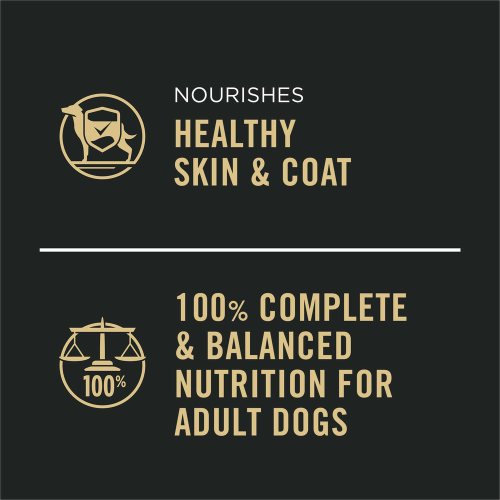 Purina Pro Plan Complete Essentials lata carne, porción sabrosa para la cena.