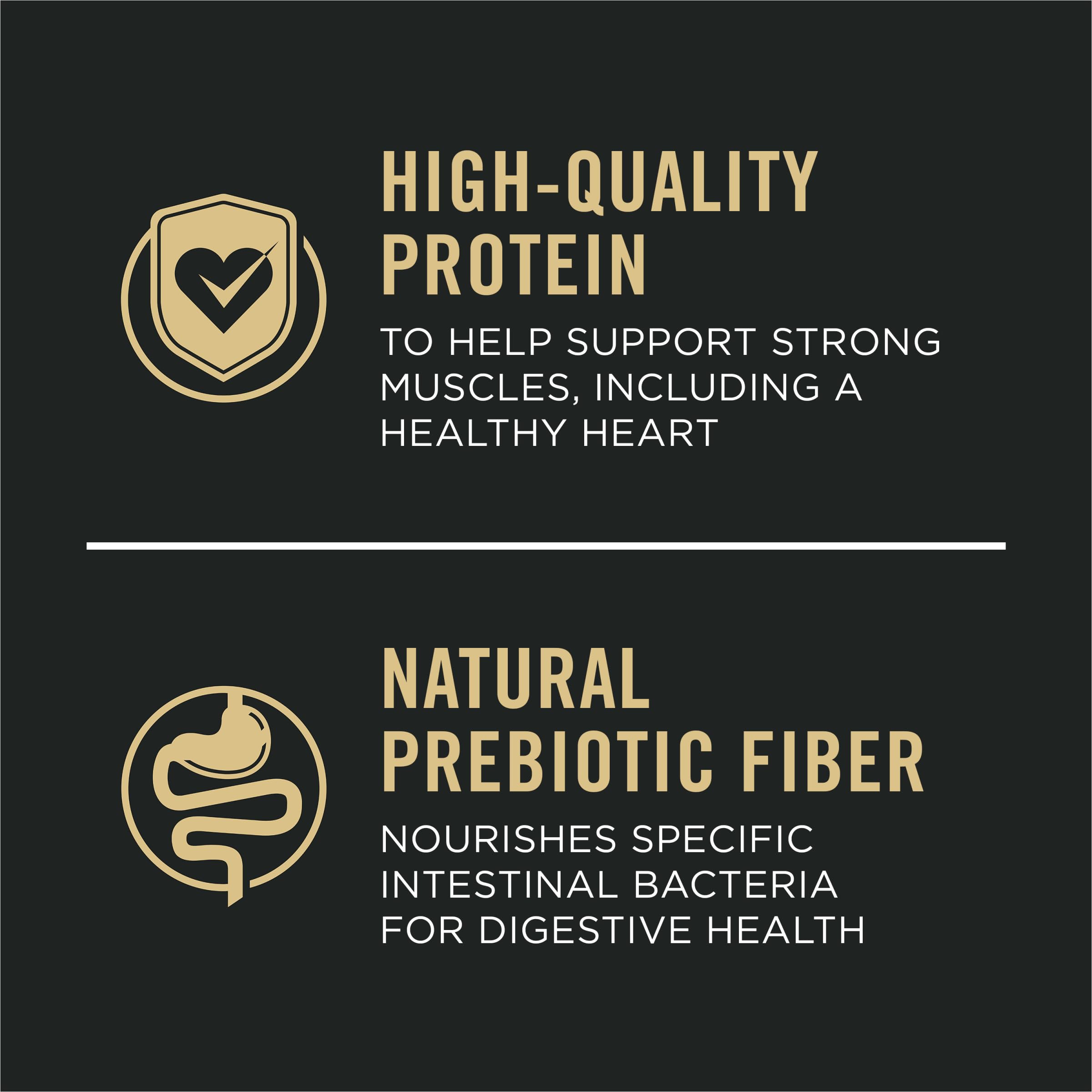 Purina Pro Plan Complete Essentials: trozos desmenuzados de pollo sobre base de arroz sabrosa.