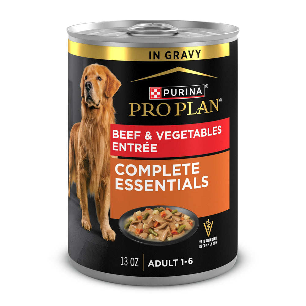 Purina Pro Plan Complete Essentials ternera y verduras en salsa para perros activos