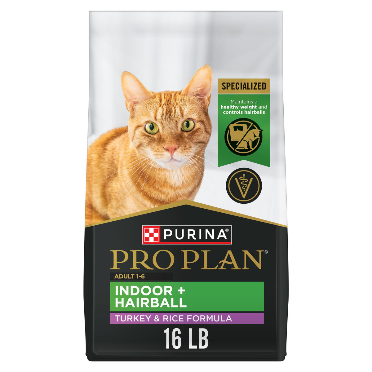 Purina Pro Plan Control de Bolas de Pelo para gatos, interior, con pavo y arroz, ayuda a controlar bolas