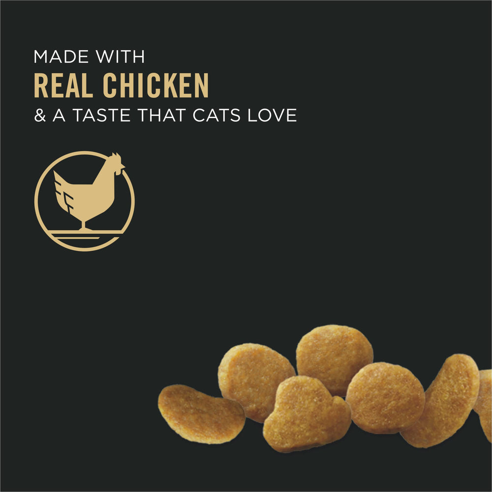 Purina Pro Plan croquetas con textura atractiva para el felino.