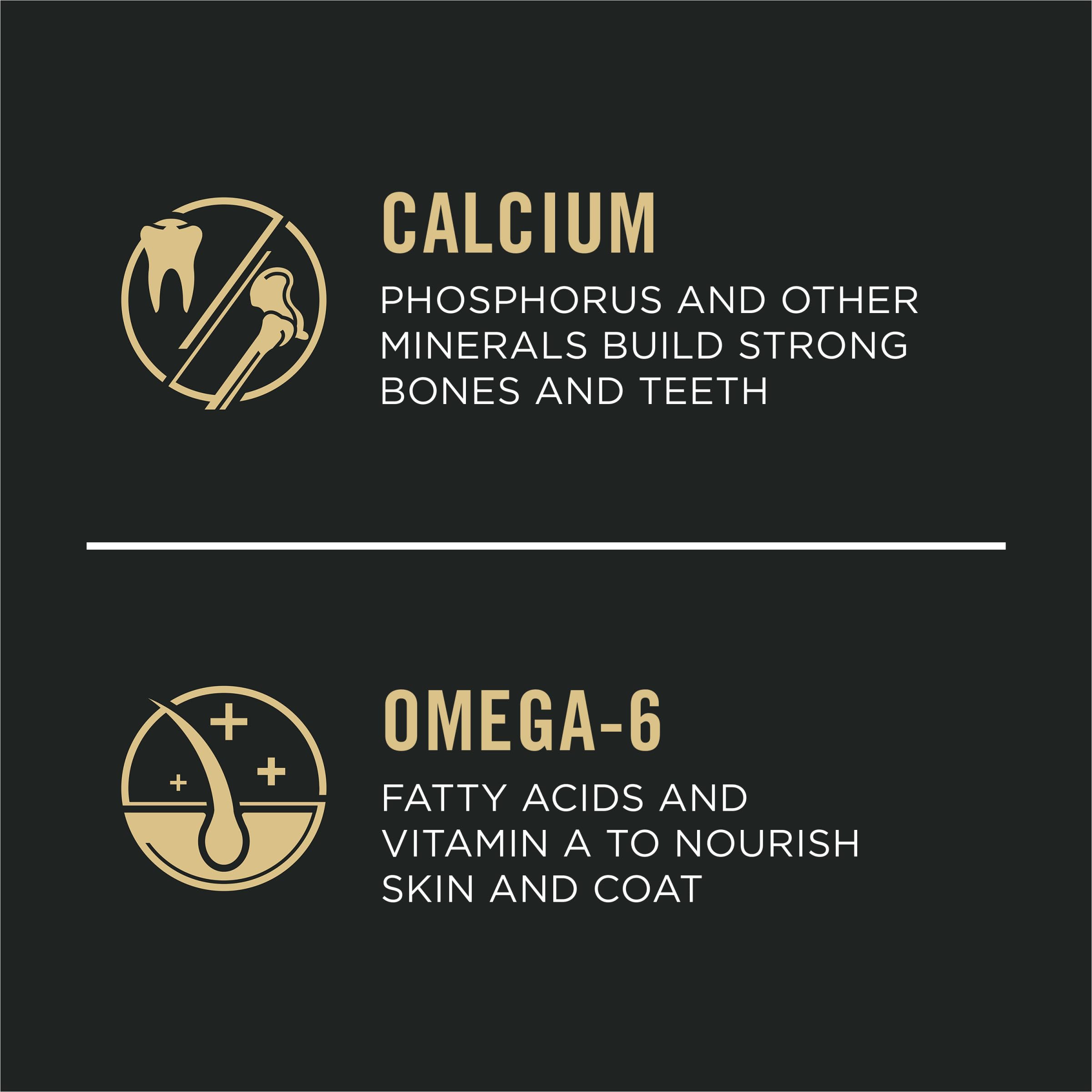 Purina Pro Plan: DHA del aceite de pescado para desarrollo cerebral.