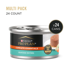 Purina Pro Plan entrada mariscos, alto contenido proteico para gatos adultos.
