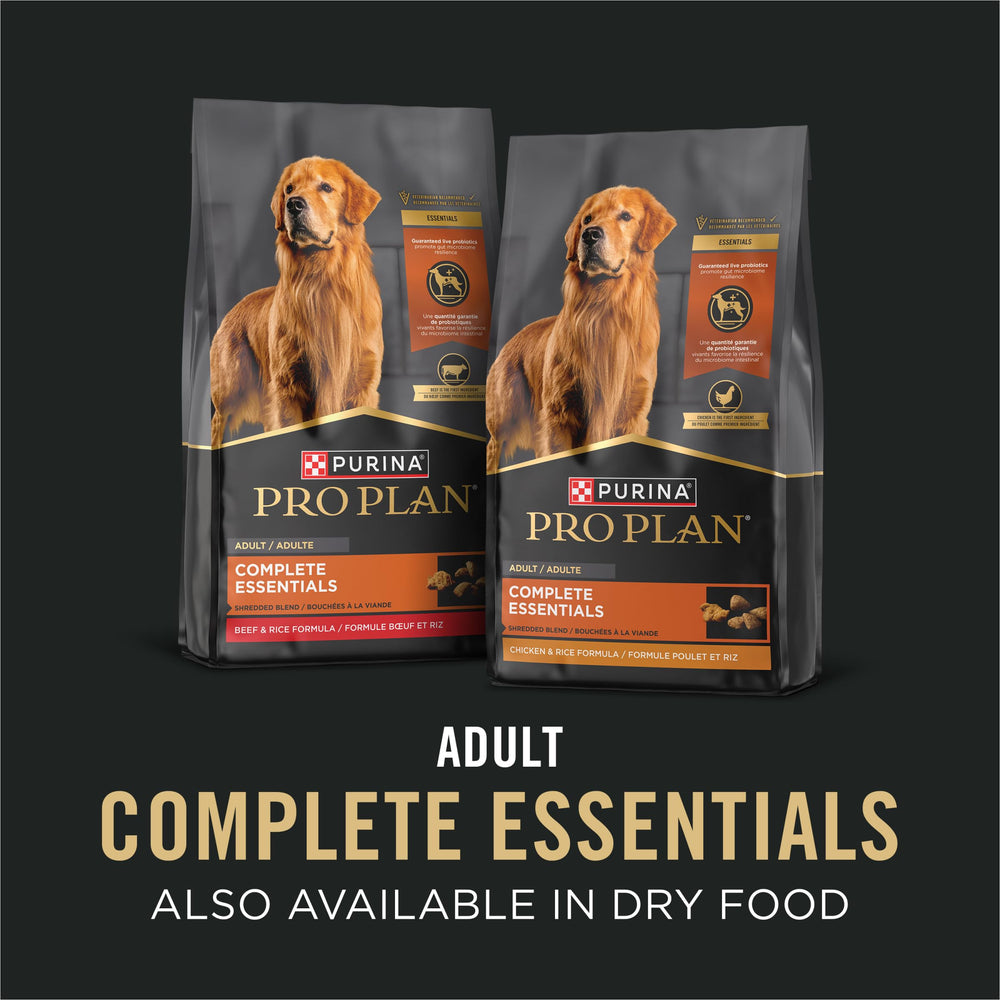 Purina Pro Plan Esenciales Completos, fuente de proteína real para apoyar condición corporal en perros adultos