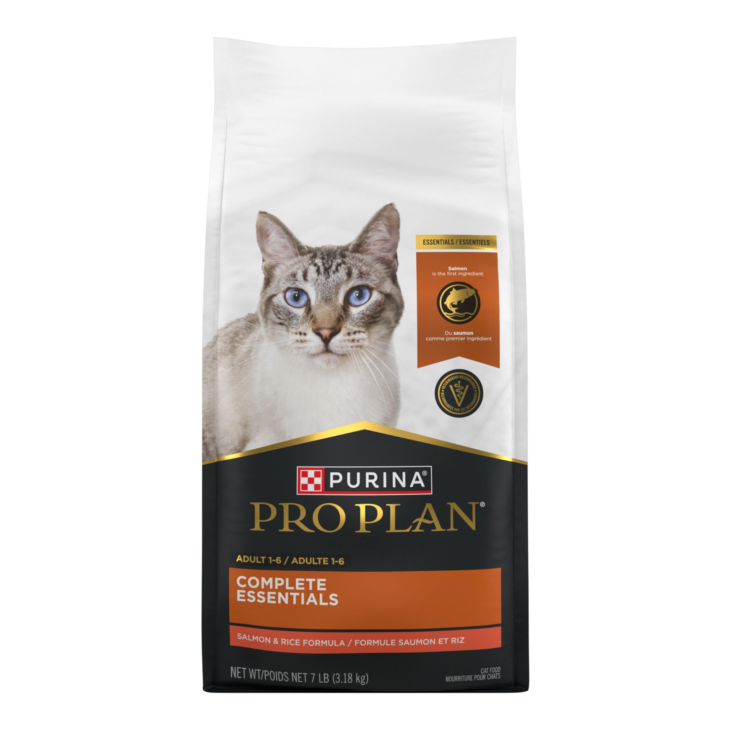 Purina Pro Plan: salmón y arroz para gatos adultos, sabor atractivo.