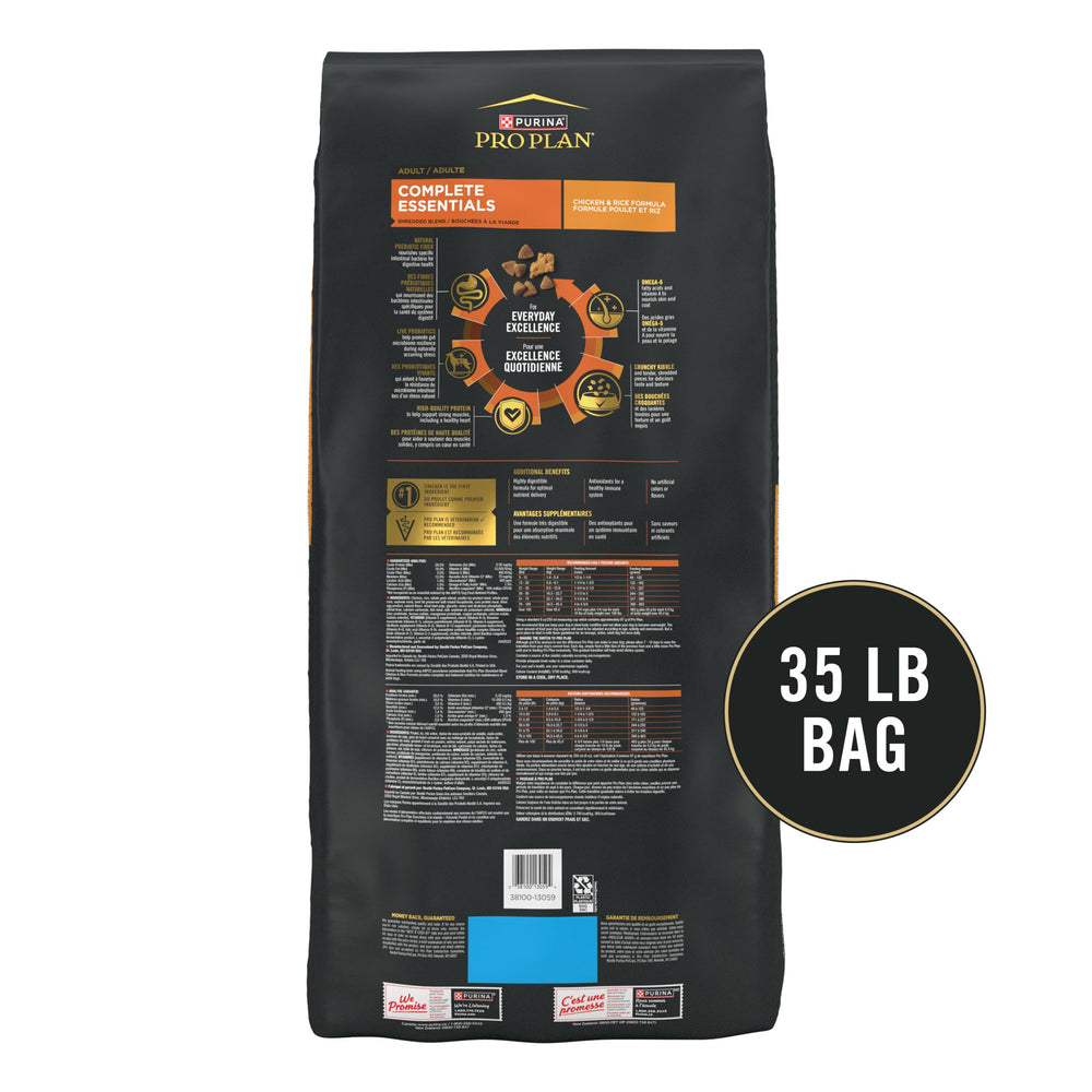 Purina Pro Plan fórmula seca con probióticos para apoyo de la salud general.