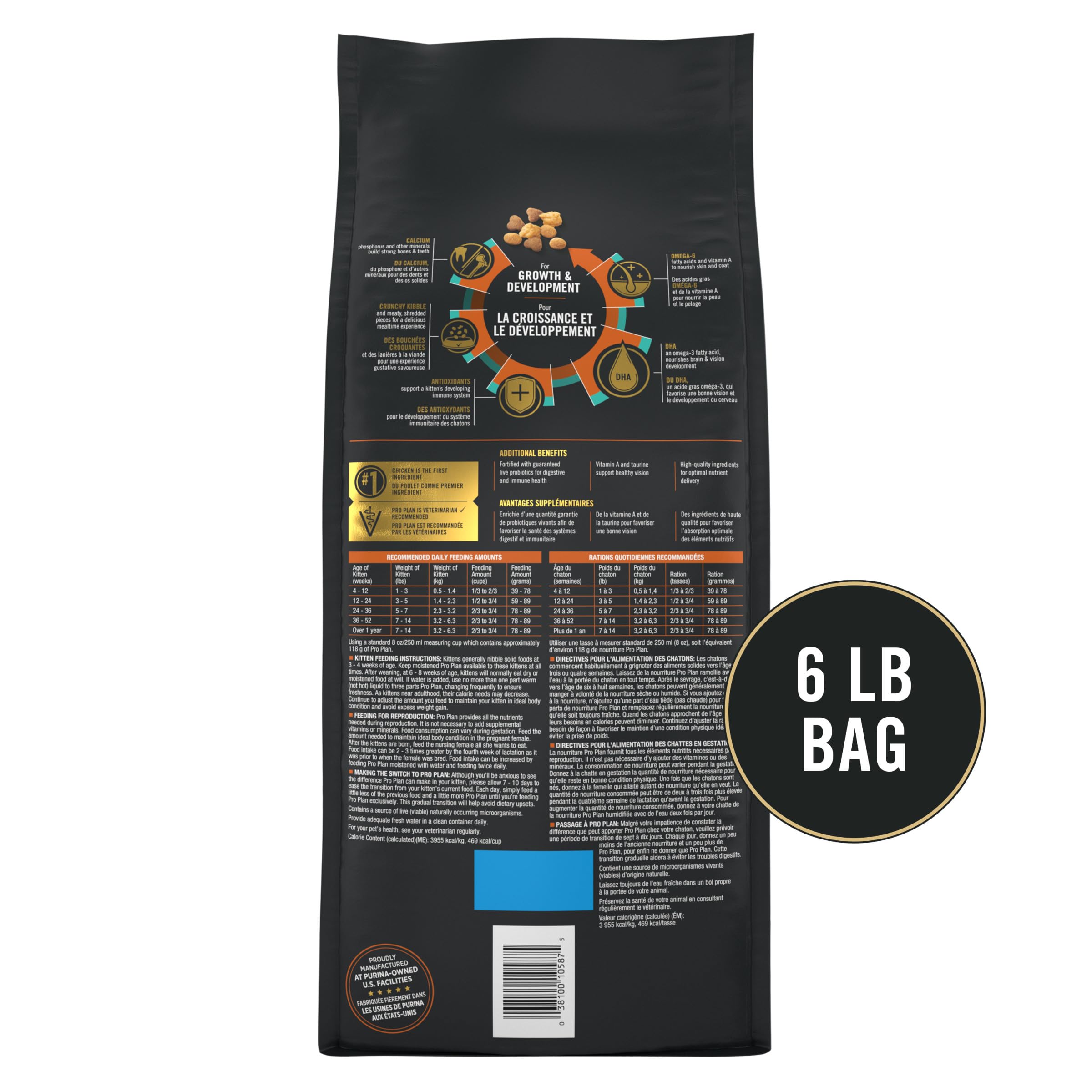 Purina Pro Plan Gatito bolsa de 6 lb, conveniencia y frescura.
