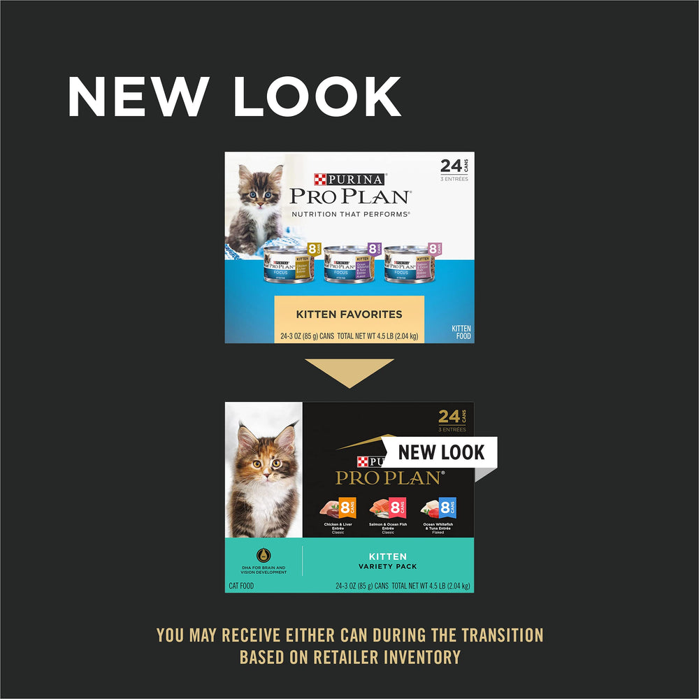 Purina Pro Plan con DHA para desarrollo cerebral y visión.