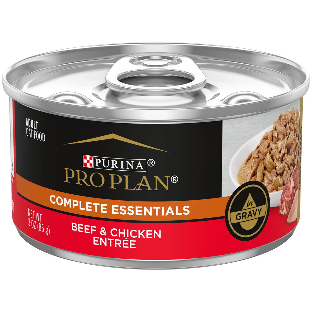 Purina Pro Plan Gato con salsa de res y pollo, sabor delicioso en lata 24