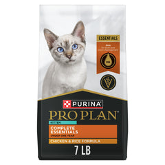 Purina Pro Plan Kitten, bocados crujientes de pollo y arroz para desarrollo cerebral.