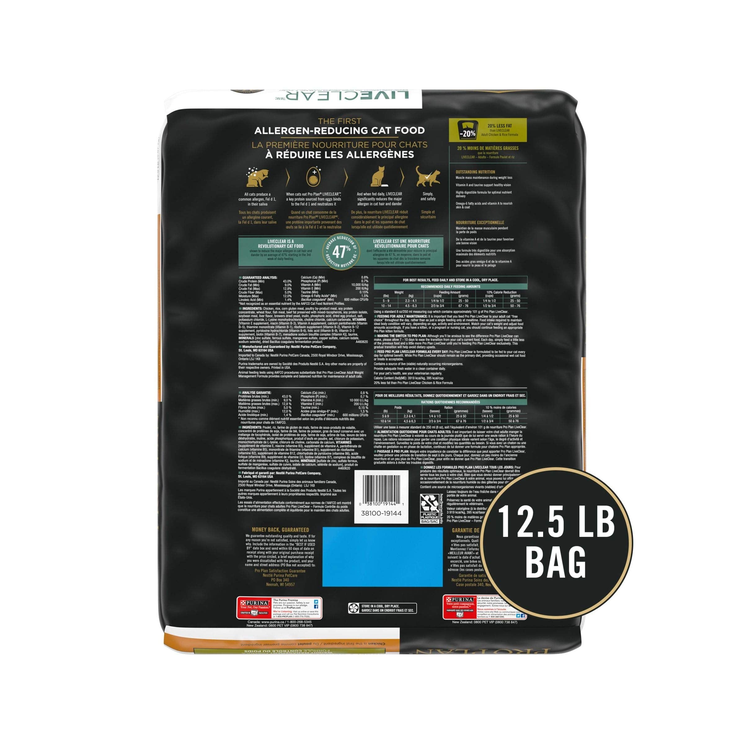 Purina Pro Plan Live Clear: comida para control de peso adulta con menos grasa.