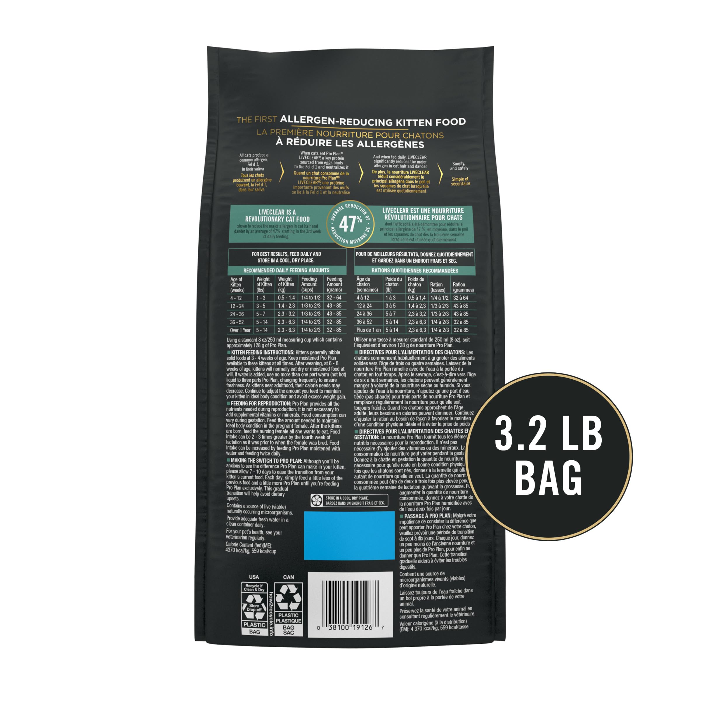 Purina Pro Plan LiveClear proteína de alta calidad para gatitos en crecimiento