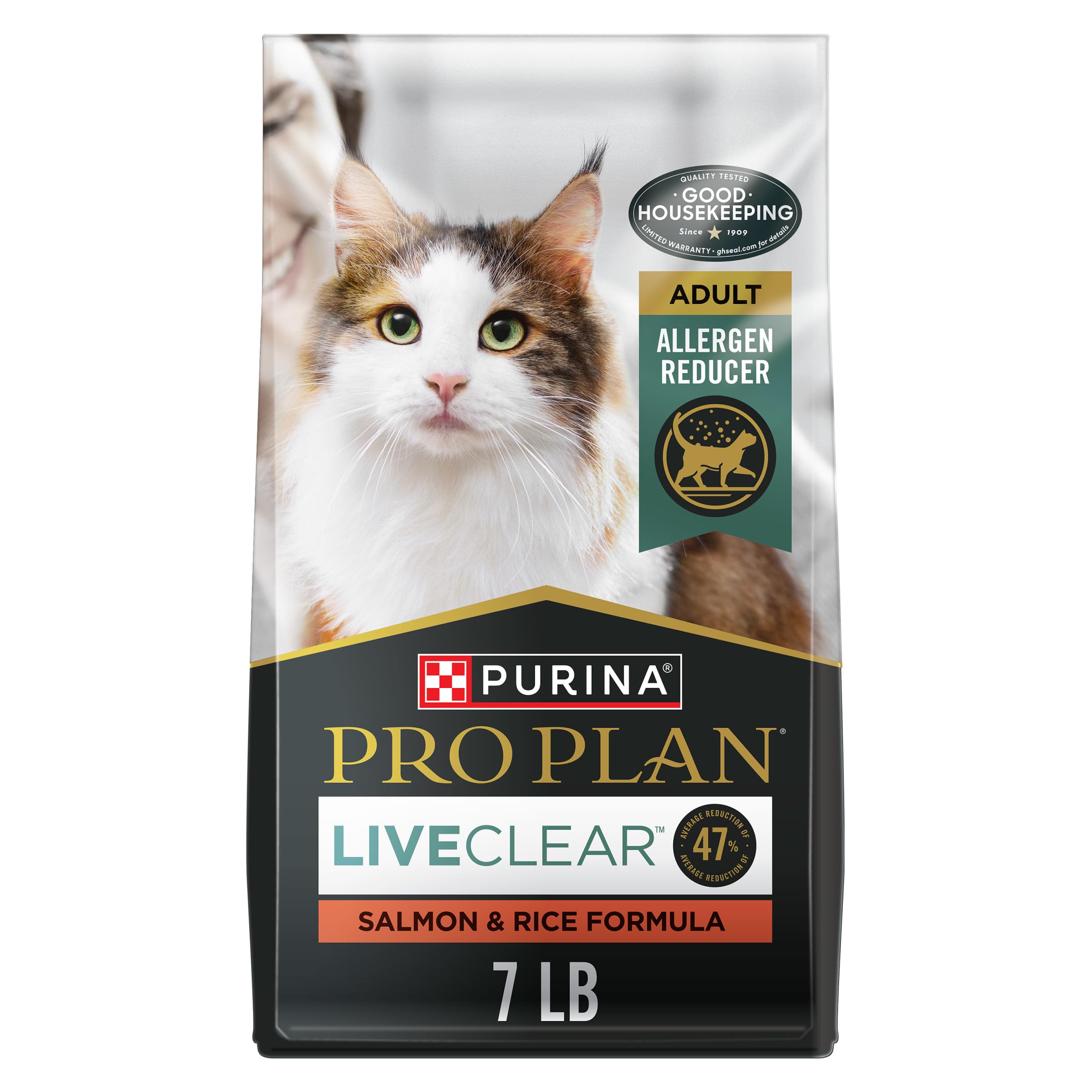 Purina Pro Plan LIVECLEAR bolsa 7 lb lista para alimentar gatos.