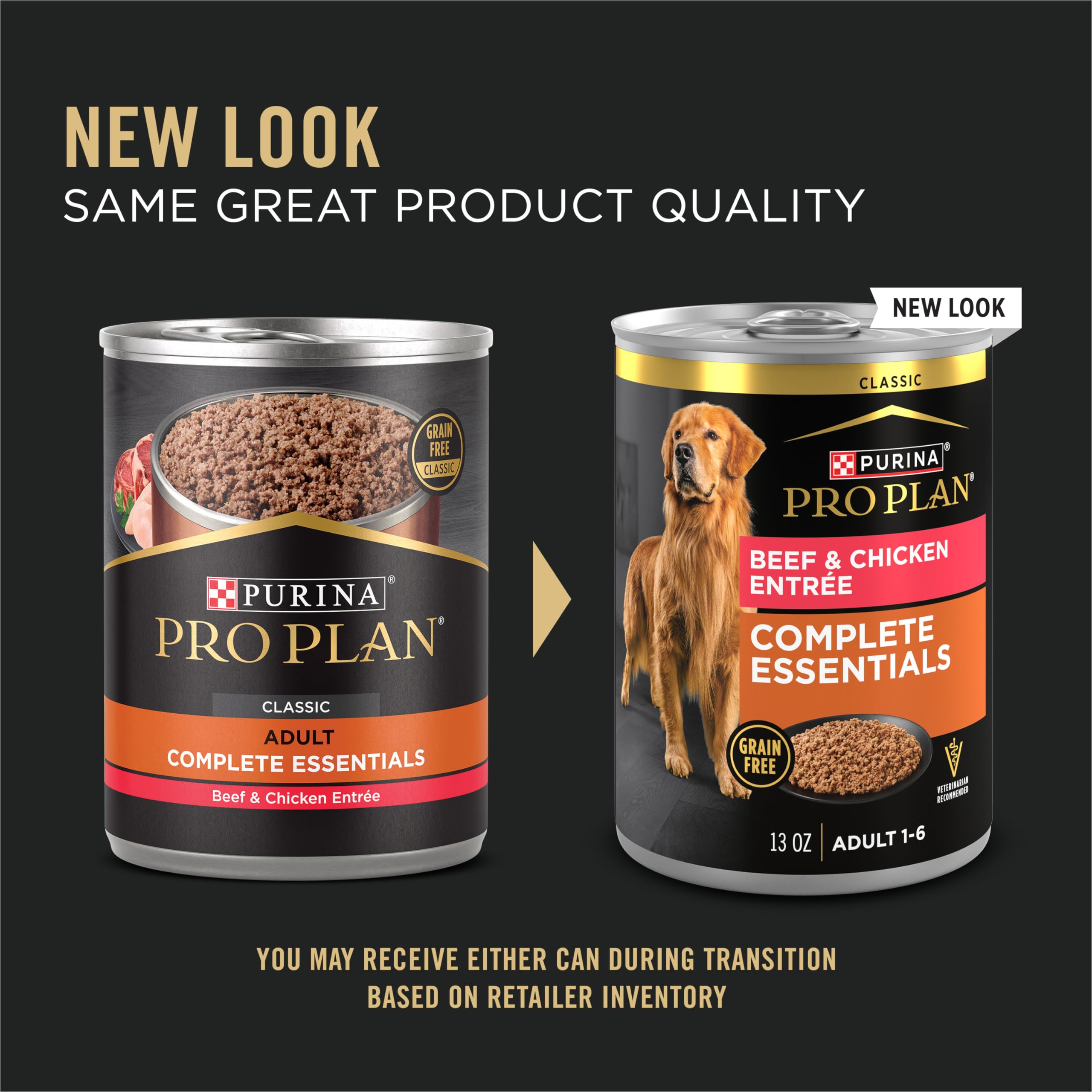Purina Pro Plan paté clásico ternera y pollo, lata de 13 oz.
