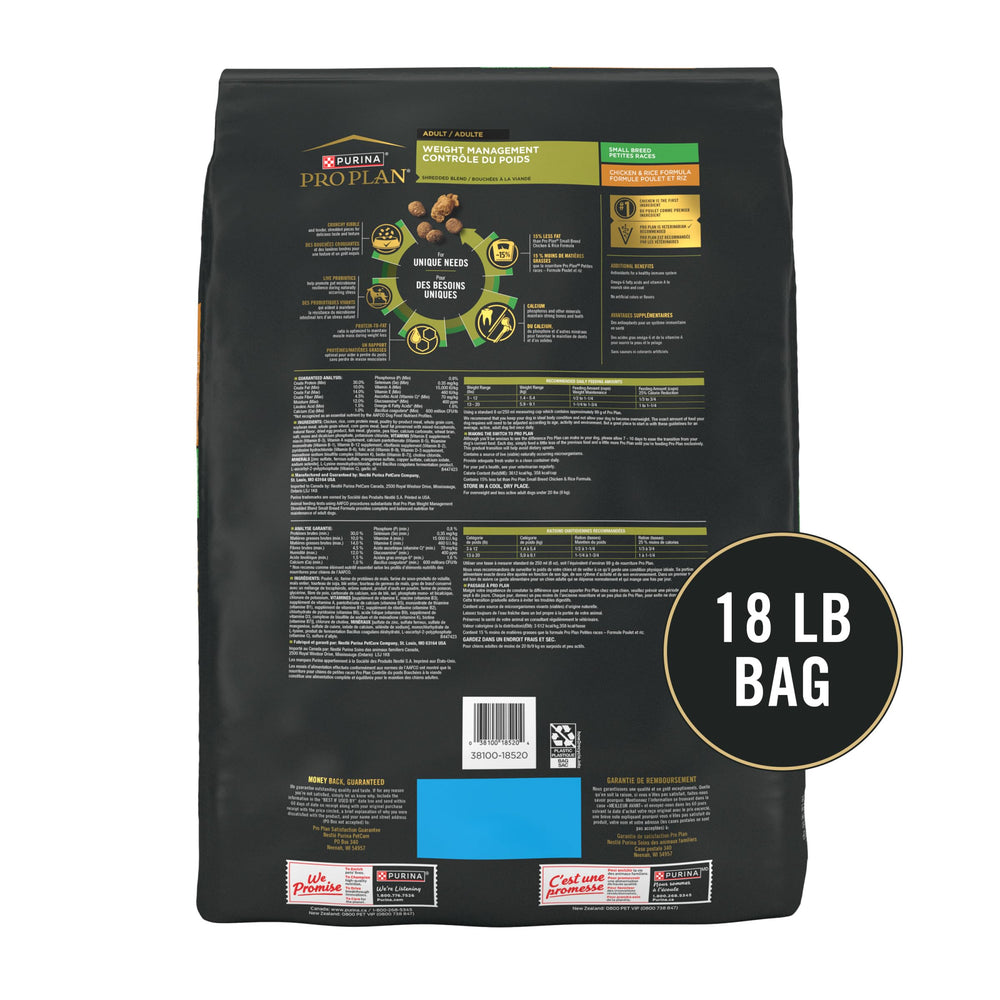 Fibra prebiótica natural de Purina Pro Plan para razas pequeñas favorece la salud intestinal.