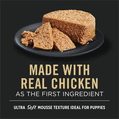 Purina Pro Plan mousse de pollo, presentación suave para la masticación de cachorros