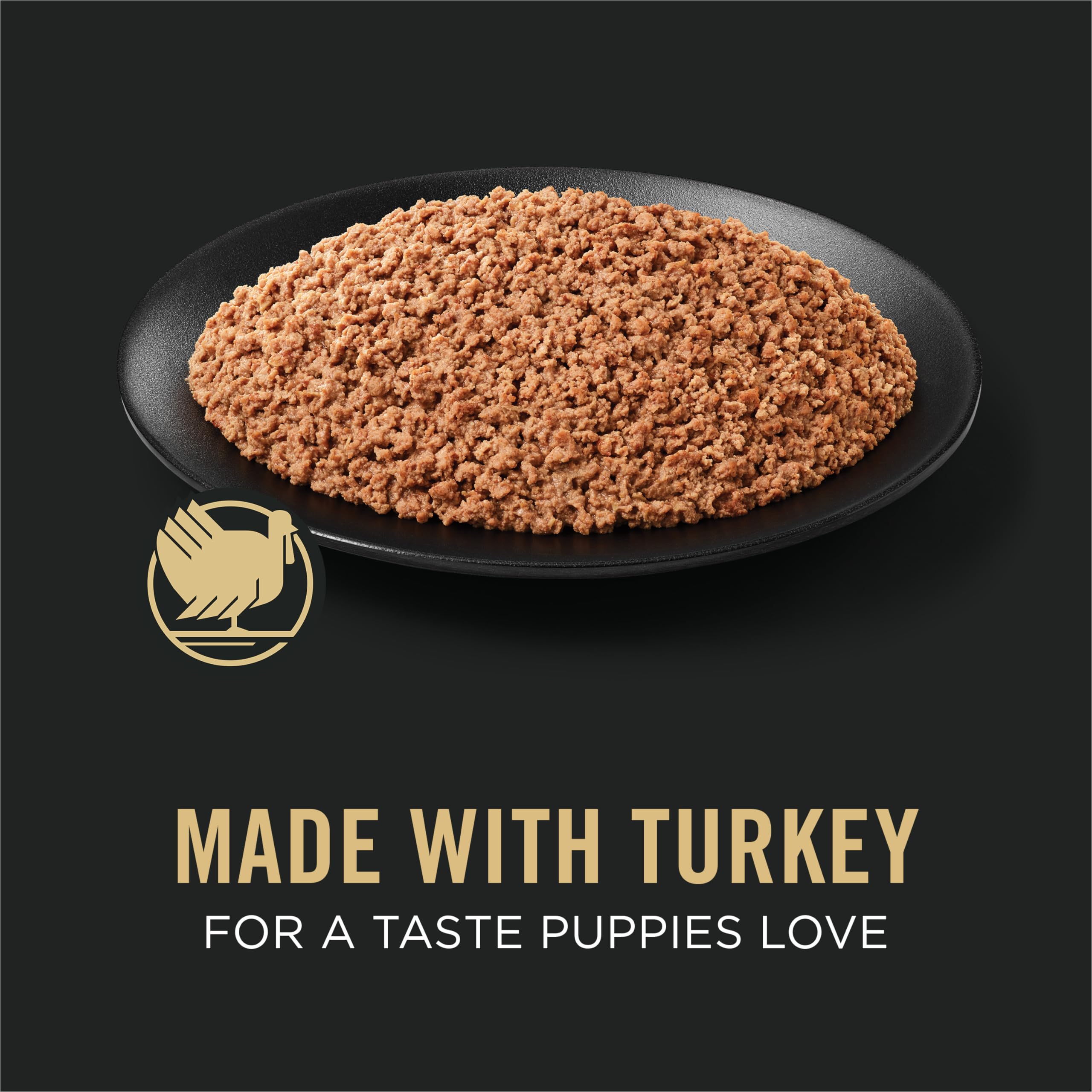 Purina Pro Plan Puppy lata turkey-entree 03: sabor natural a pavo para momentos apetitosos.