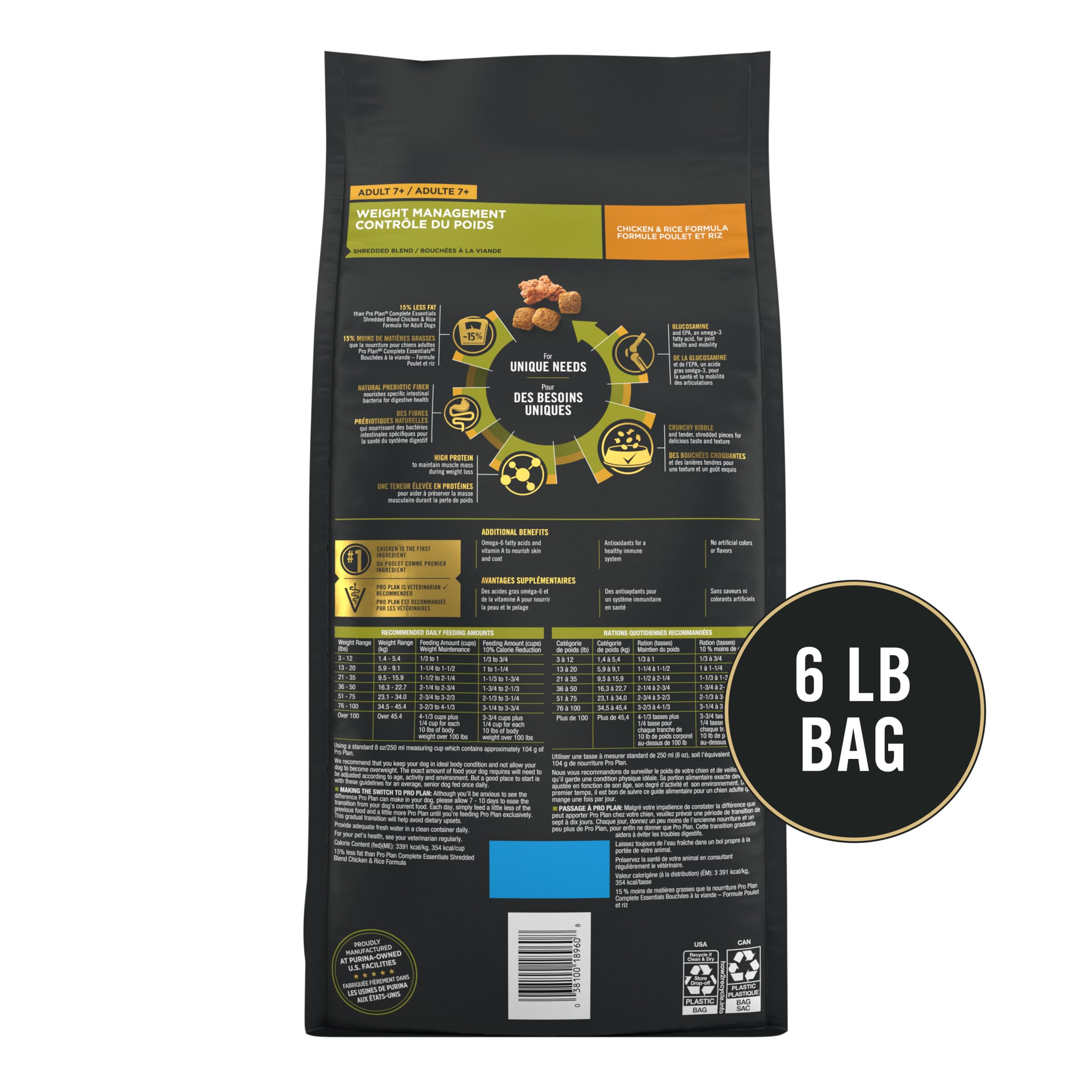 Purina Pro Plan sabor pollo-arroz en alimento seco para perro senior
