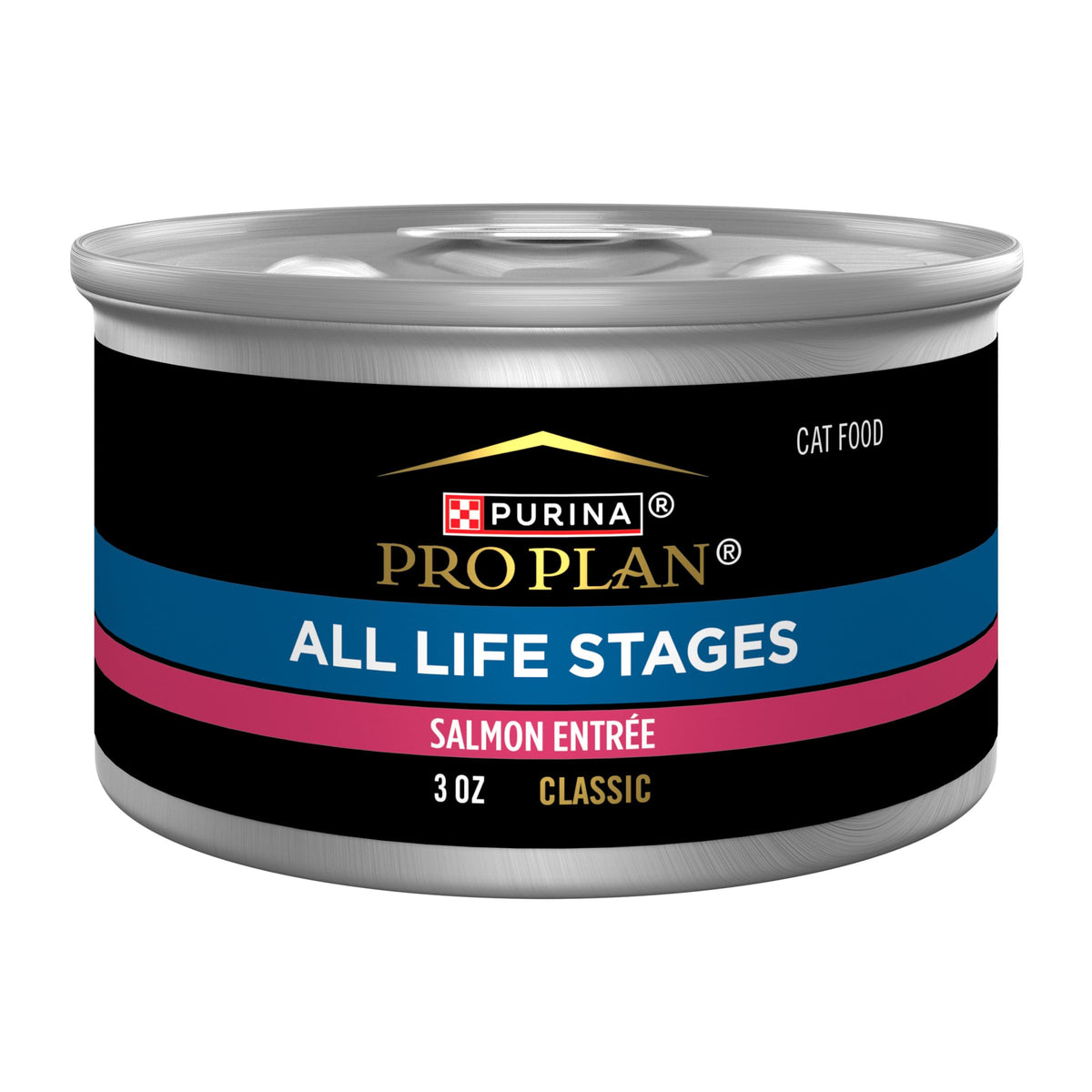 Purina Pro Plan paté de salmón, textura suave para gatos de todas las edades.