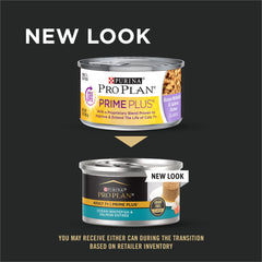 Purina Pro Plan Senior Gato Pate, lata 3 oz, bacalao y salmón para paladares exigentes.