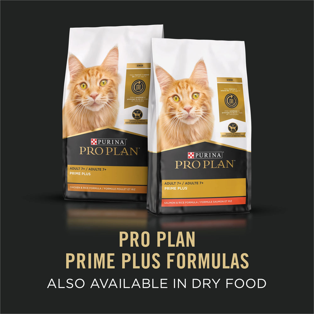 Purina Pro Plan Senior Gato Pate sin colores artificiales para más naturalidad.