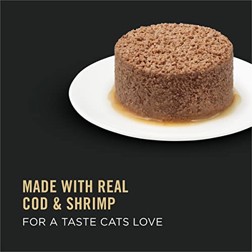 Purina Pro Plan Senior Paté bacalao-camarones, ingredientes naturales para digestión suave.