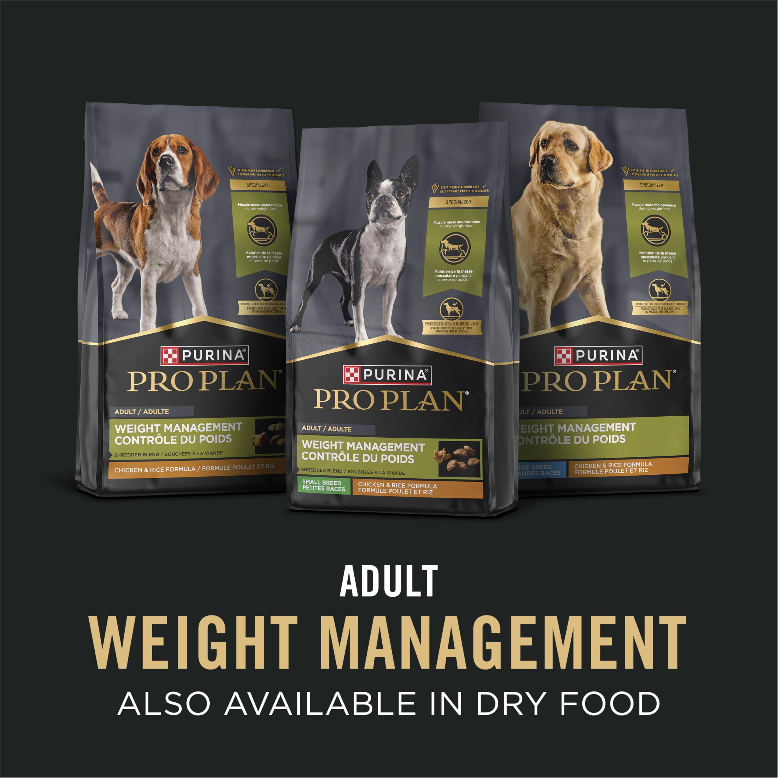 Purina Pro Plan sin colorantes artificiales, pavo y arroz en salsa para perros.