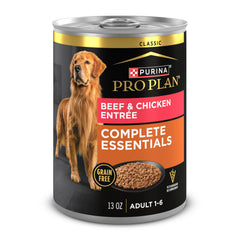 Purina Pro Plan sin grano paté ternera y pollo, lata de 13 oz.