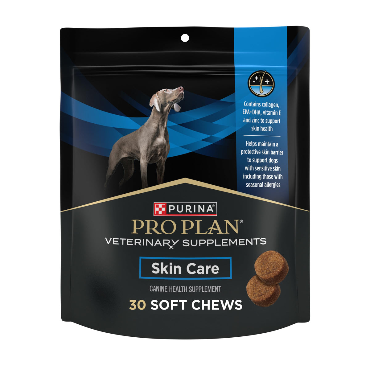 Purina Pro Plan Skin Care para perros, empaque visible, facilidad de almacenamiento y uso
