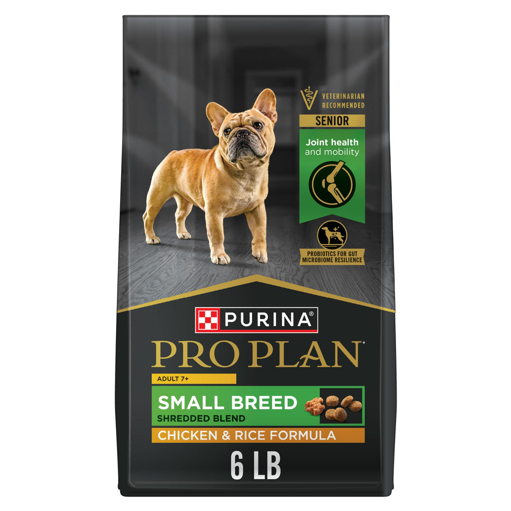 Purina Pro Plan Small Breed 7 Plus croquetas pollo-arroz en bolsa 6 lb favorecen músculos.