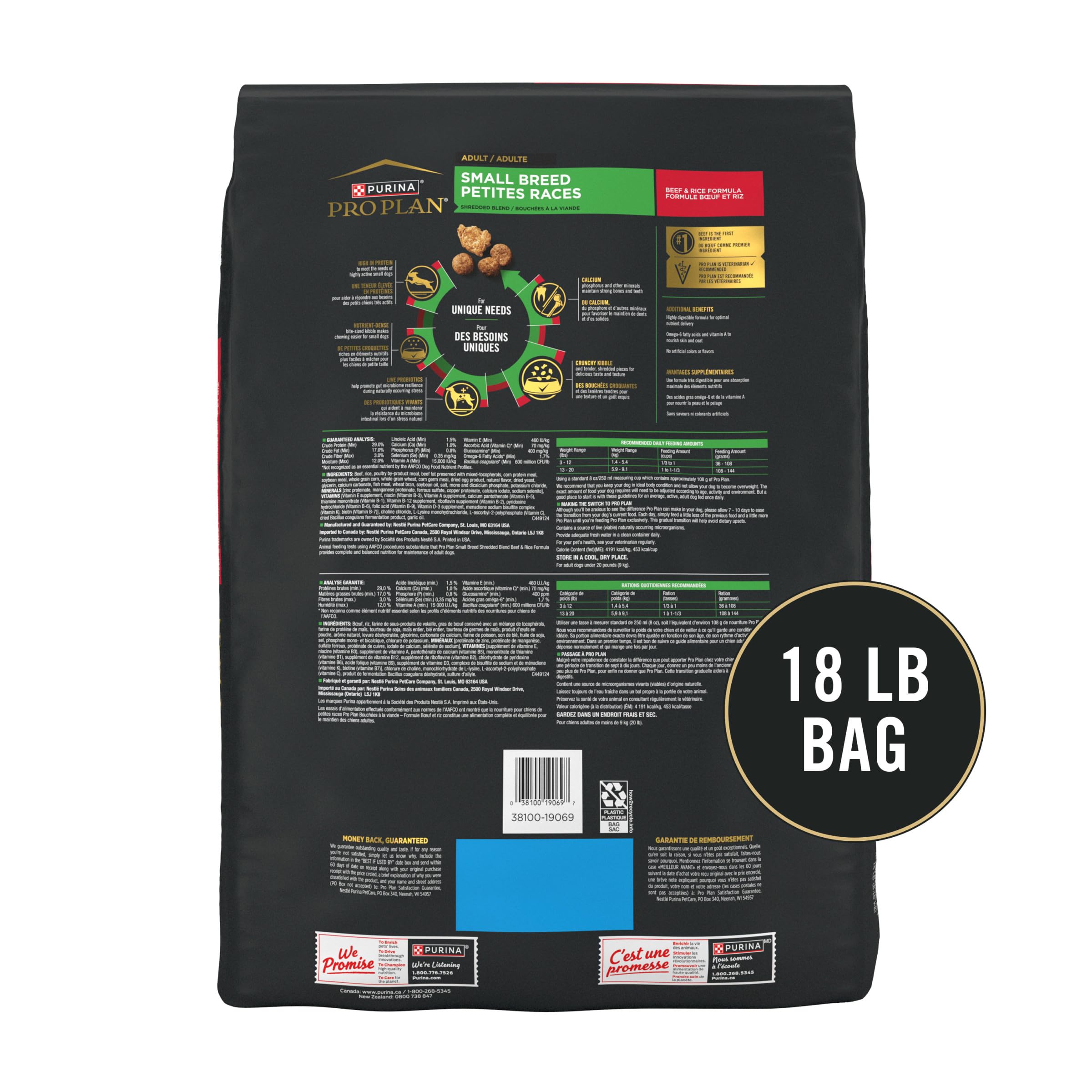 Purina Pro Plan para razas pequeñas: nutrientes para piel y pelaje saludables.