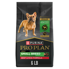 Purina Pro Plan Small Breed, saco de 6 libras, ideal para perros pequeños activos.