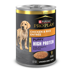 Purina Pro Plan Sport para cachorros, lata con pollo como primer ingrediente para nutrición de calidad.