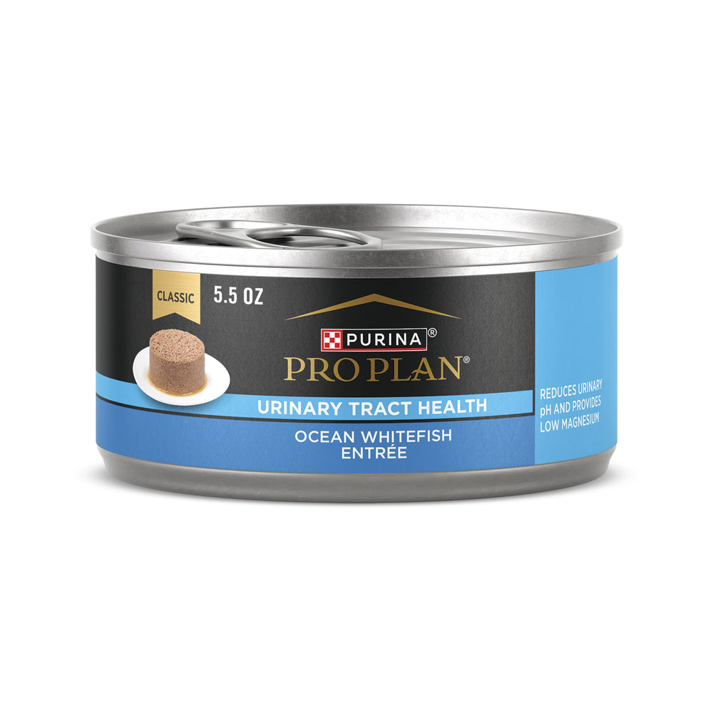 Purina Pro Plan Urinary Tract Pate, lata 5-5oz, pack 24, sabor oceánico.