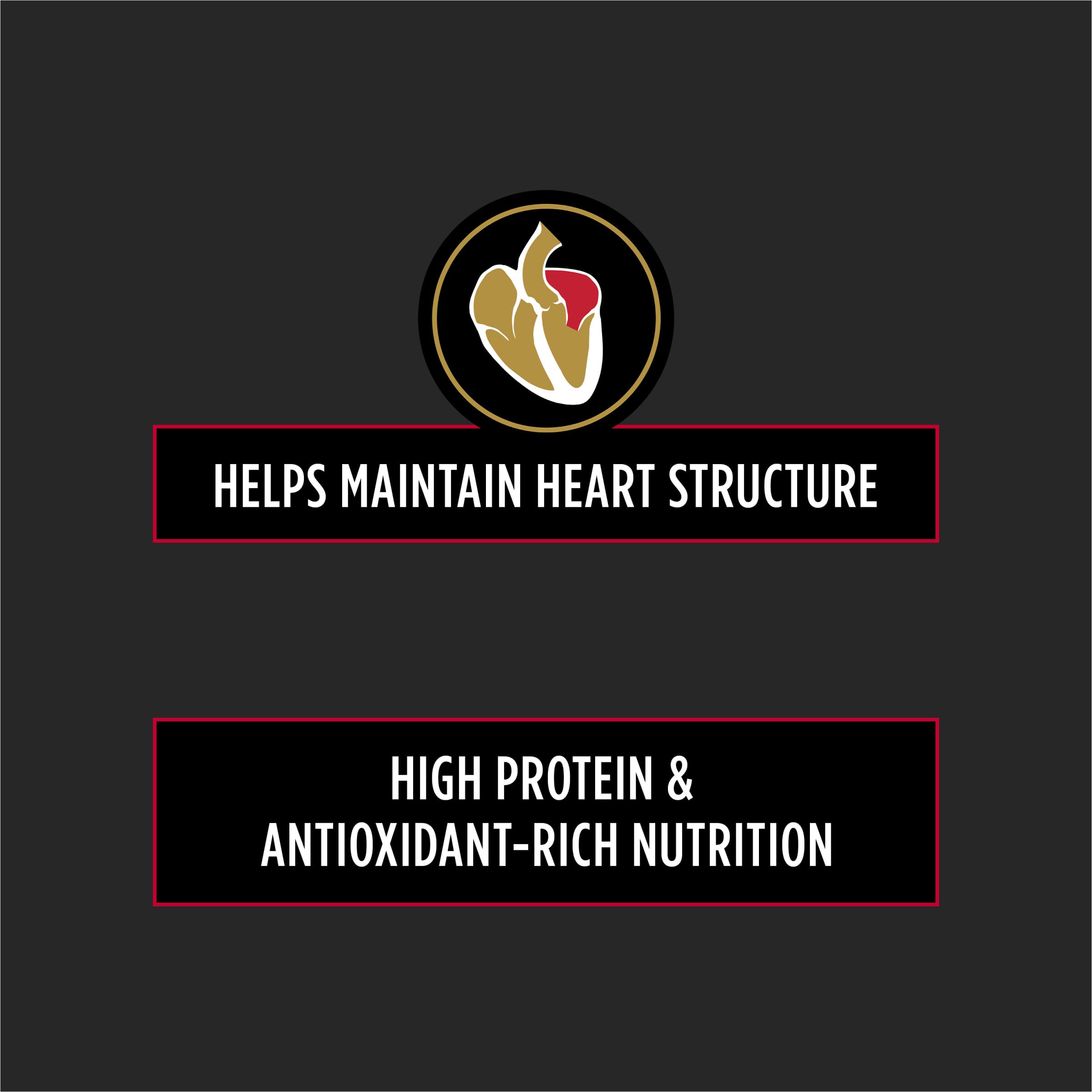 Purina Pro Plan Veterinary Diets CardioCare: vitaminas A y E para apoyo inmunológico.
