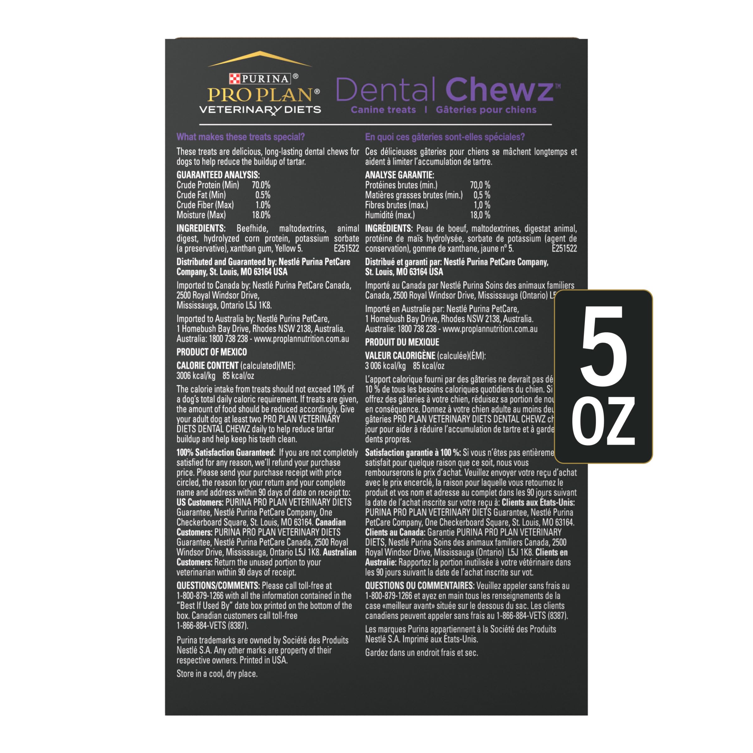 Purina Pro Plan Veterinary Diets Dental Chewz, diseñado para perros y su rutina de cuidado oral.