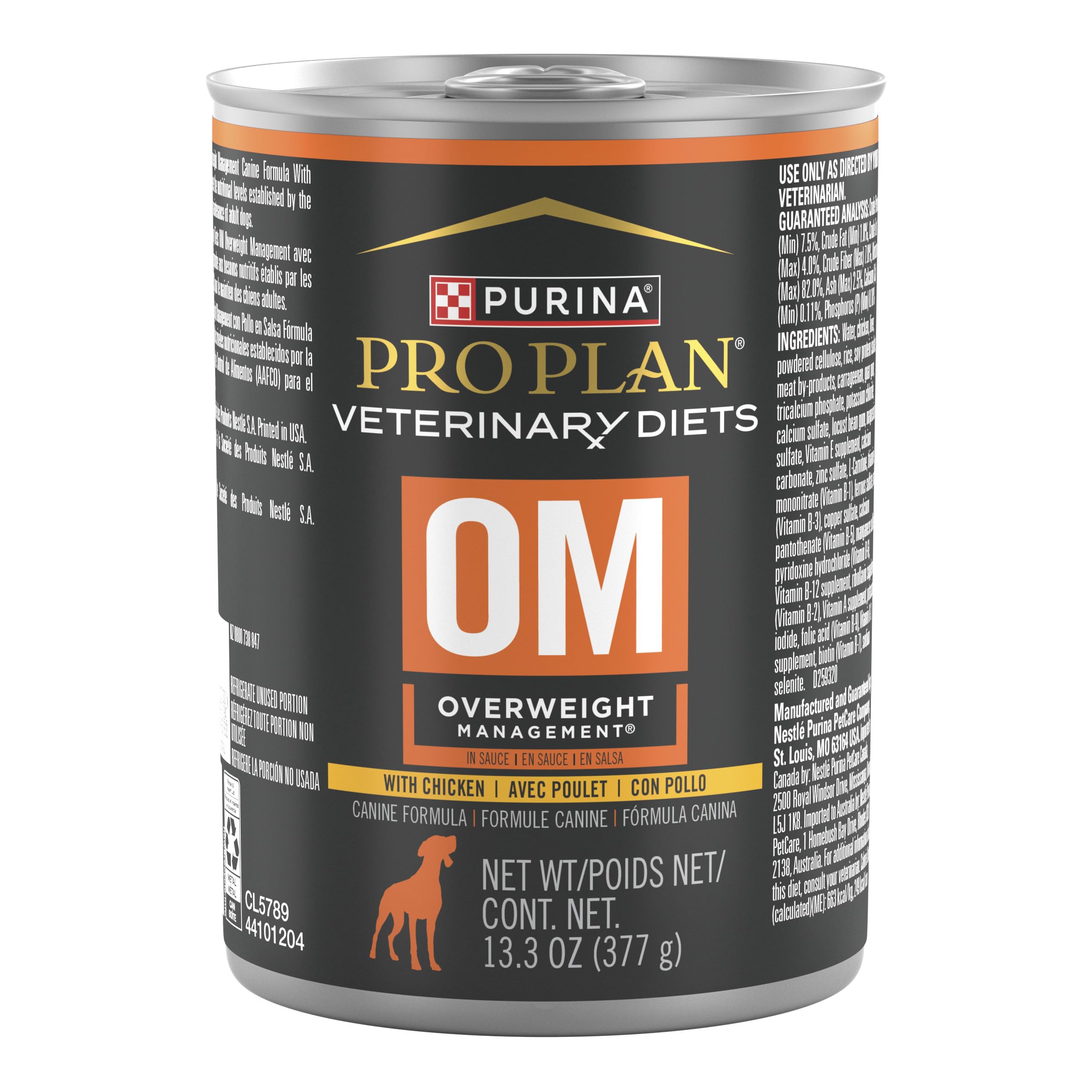 Purina Pro Plan Veterinary Diets OM: lata apertura, facilita iniciar la ración diaria para el manejo del peso.