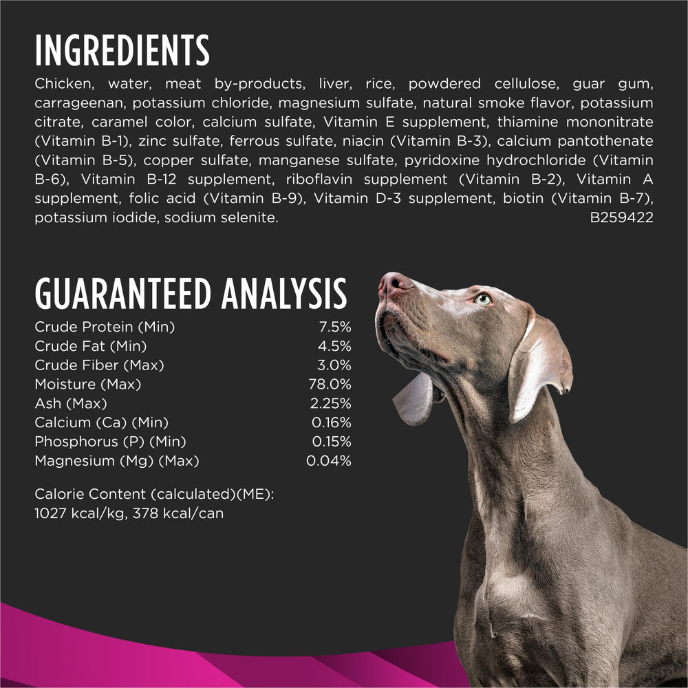 Purina Pro Plan Veterinary Diets UR Ox/St etiqueta clara, ayuda a identificar rápido el uso recomendado.