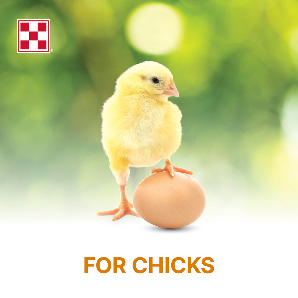 Purina Start and Grow con vitaminas A y E para desarrollo y defensa.