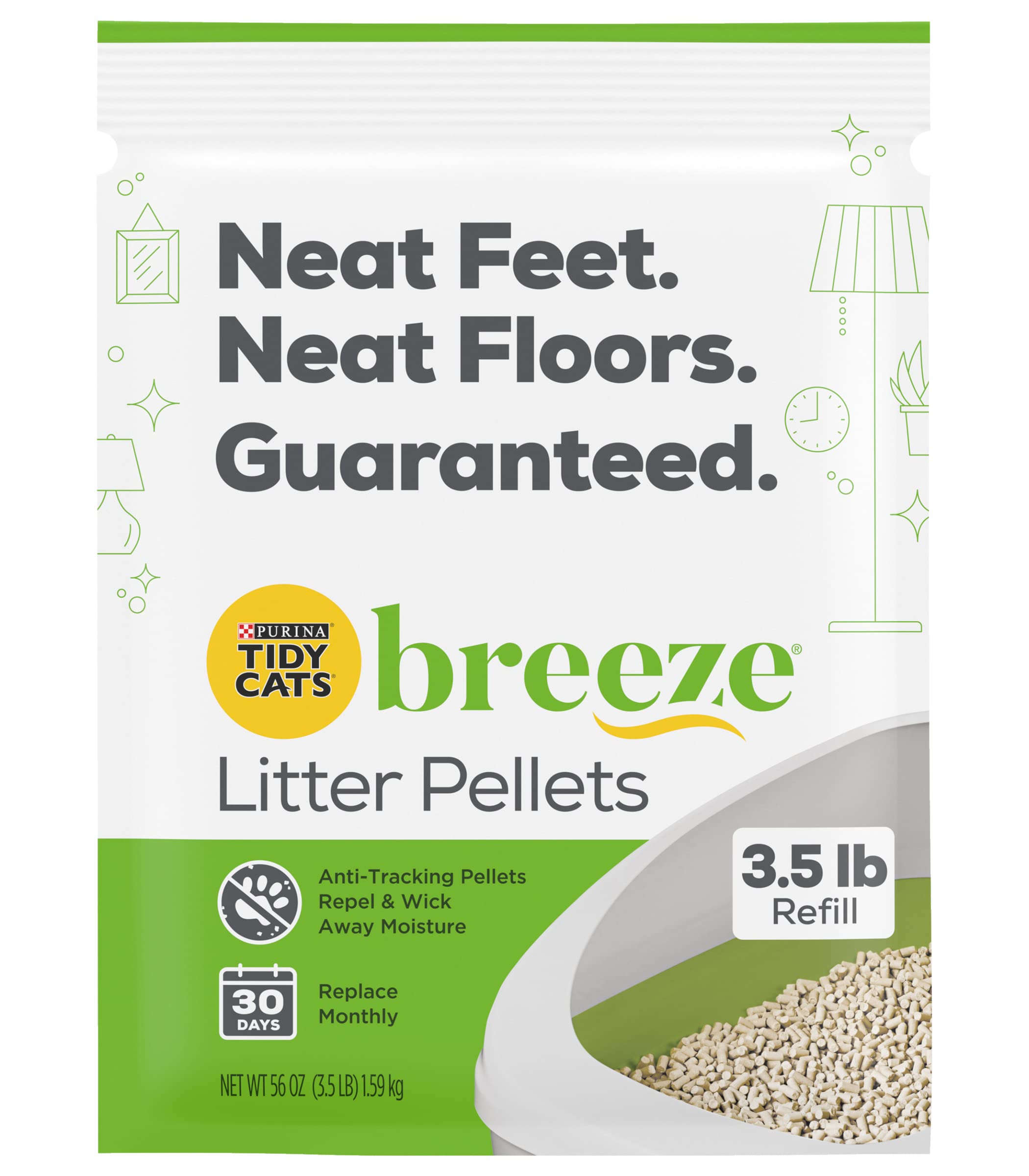 Purina Tidy Cats Breeze Pellets, polvo cero para facilitar la limpieza.
