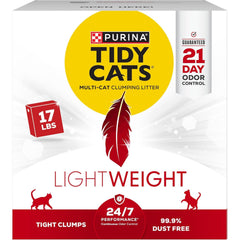 Purina Tidy Cats LightWeight en caja de 17 lb lista para uso diario en el hogar