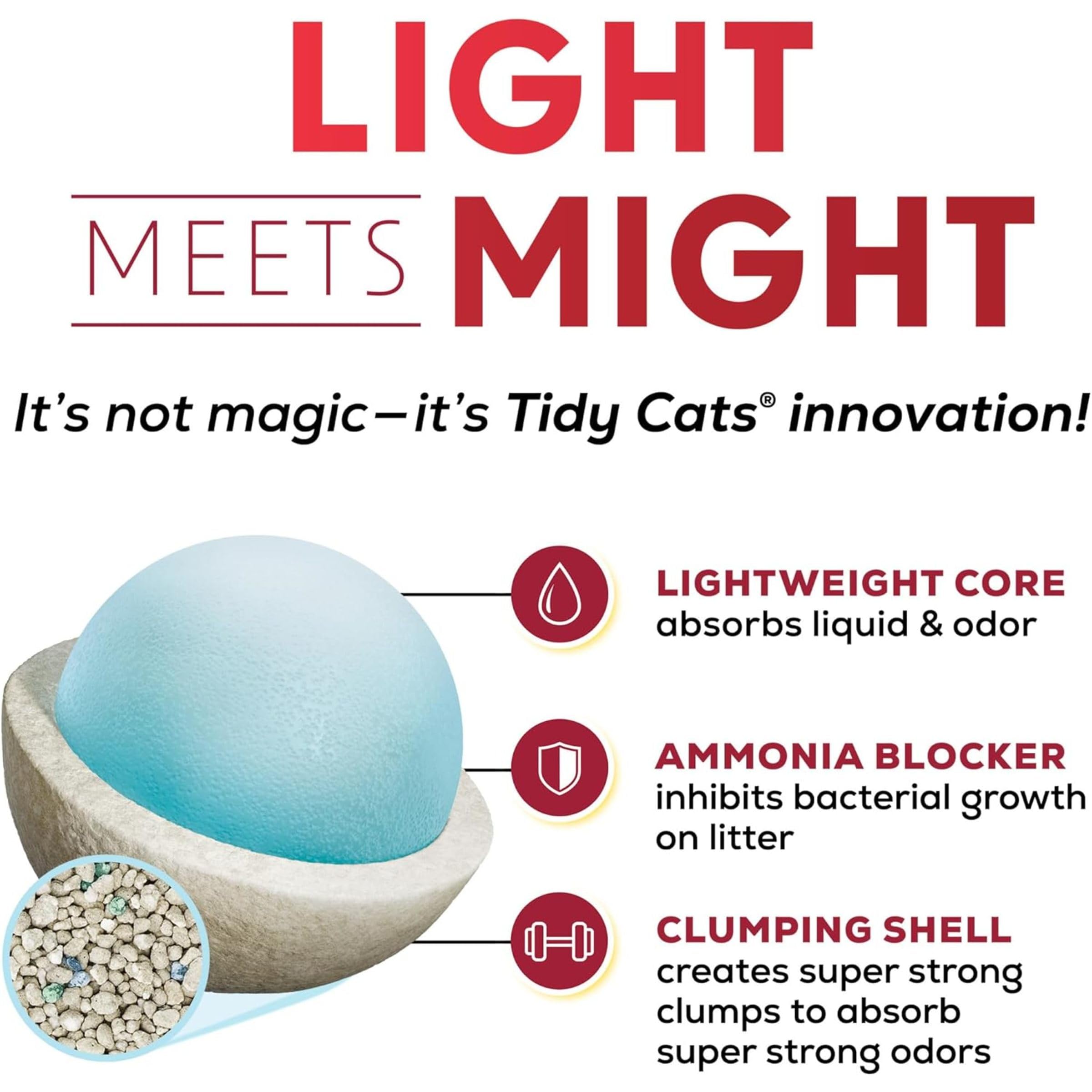 Purina Tidy Cats LightWeight transición de peso ligero para transportar fácilmente