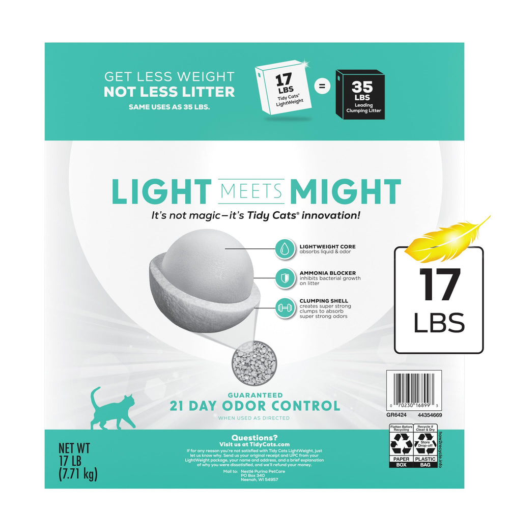 Purina Tidy Cats sin colorantes y fragancias para narices sensibles.