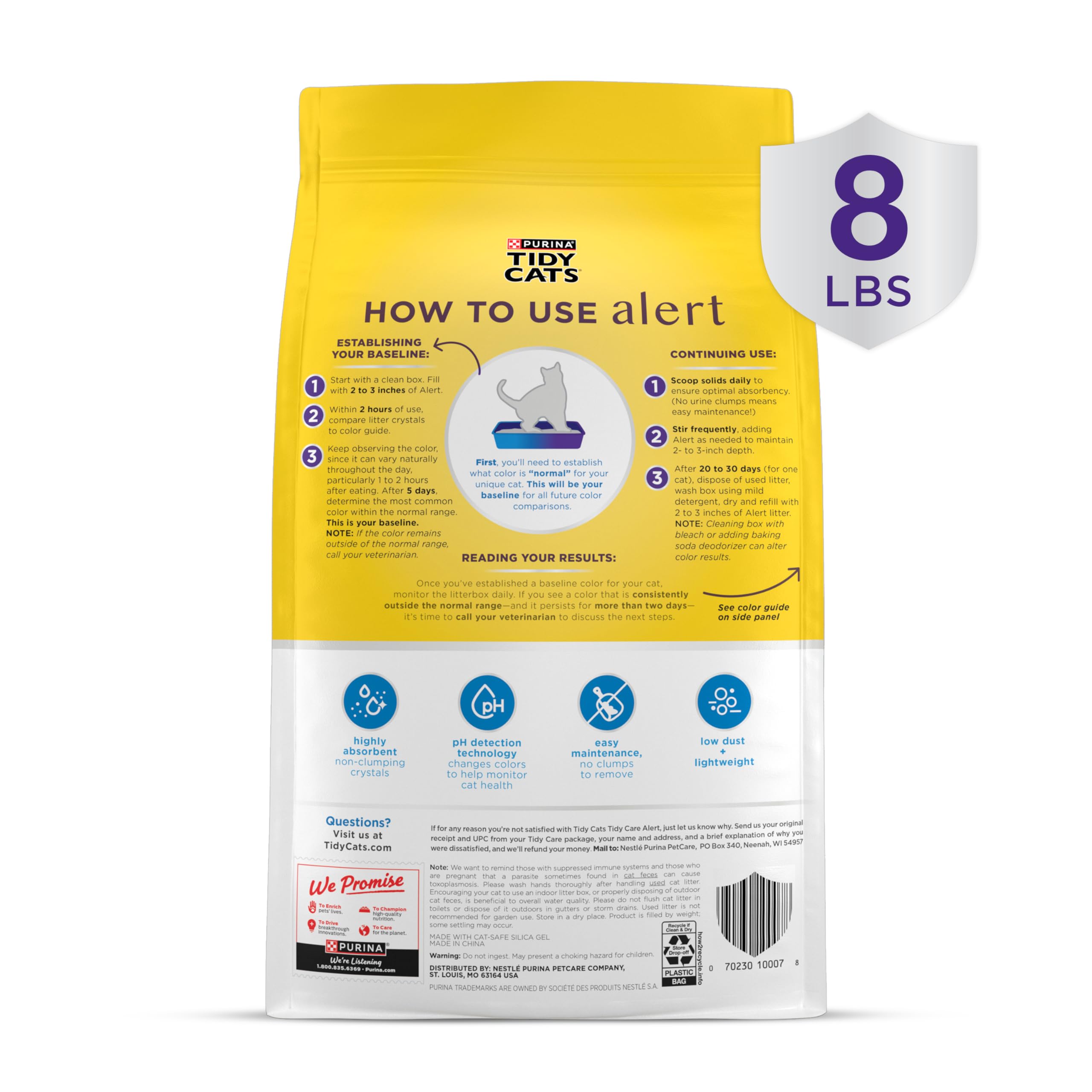 Purina Tidy Cats Tidy Care Alert: fórmula multi-gatos para hogares con varios felinos.
