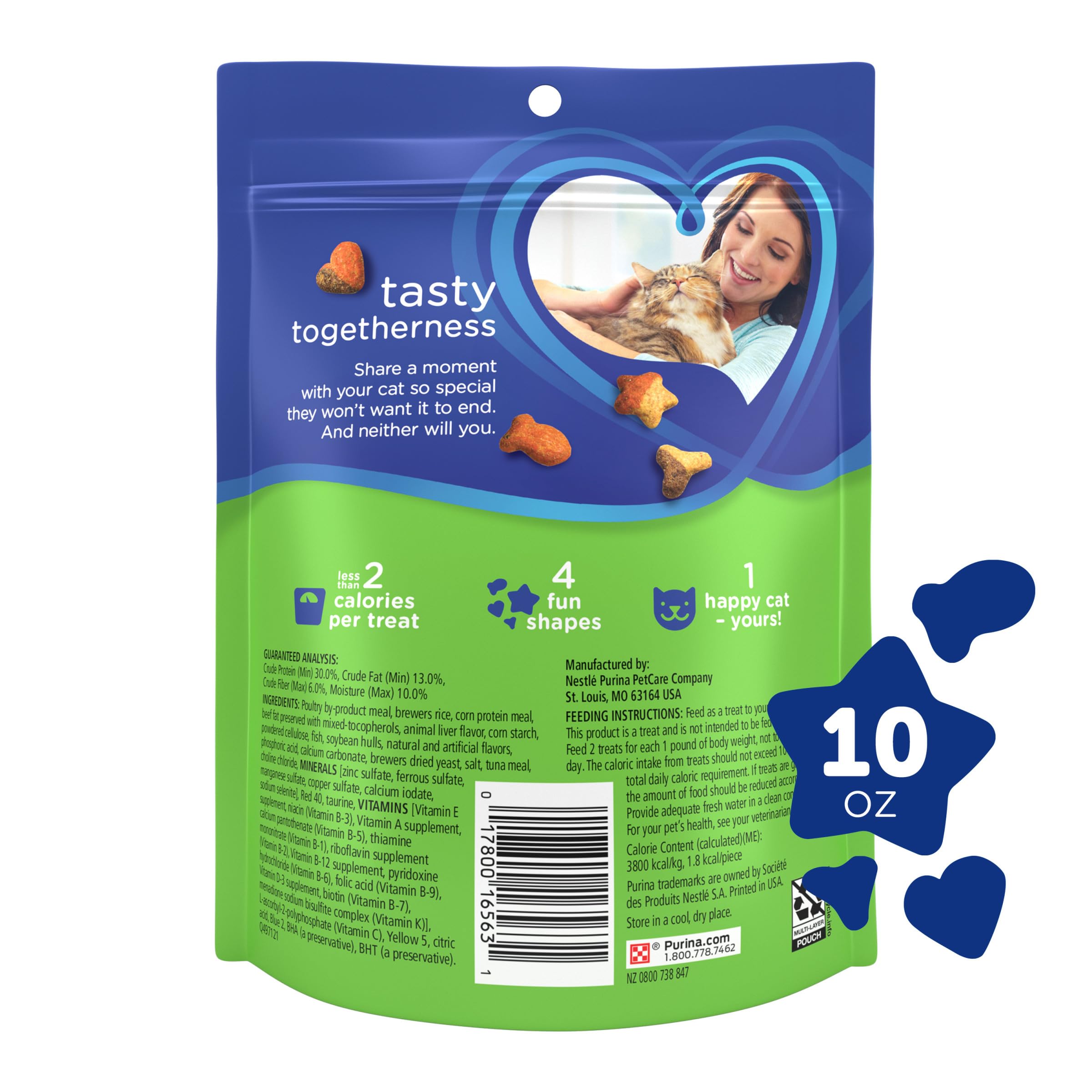 Purina Whisker Lickin's: paquete de 4 bolsas de 10oz para fácil dispensación.