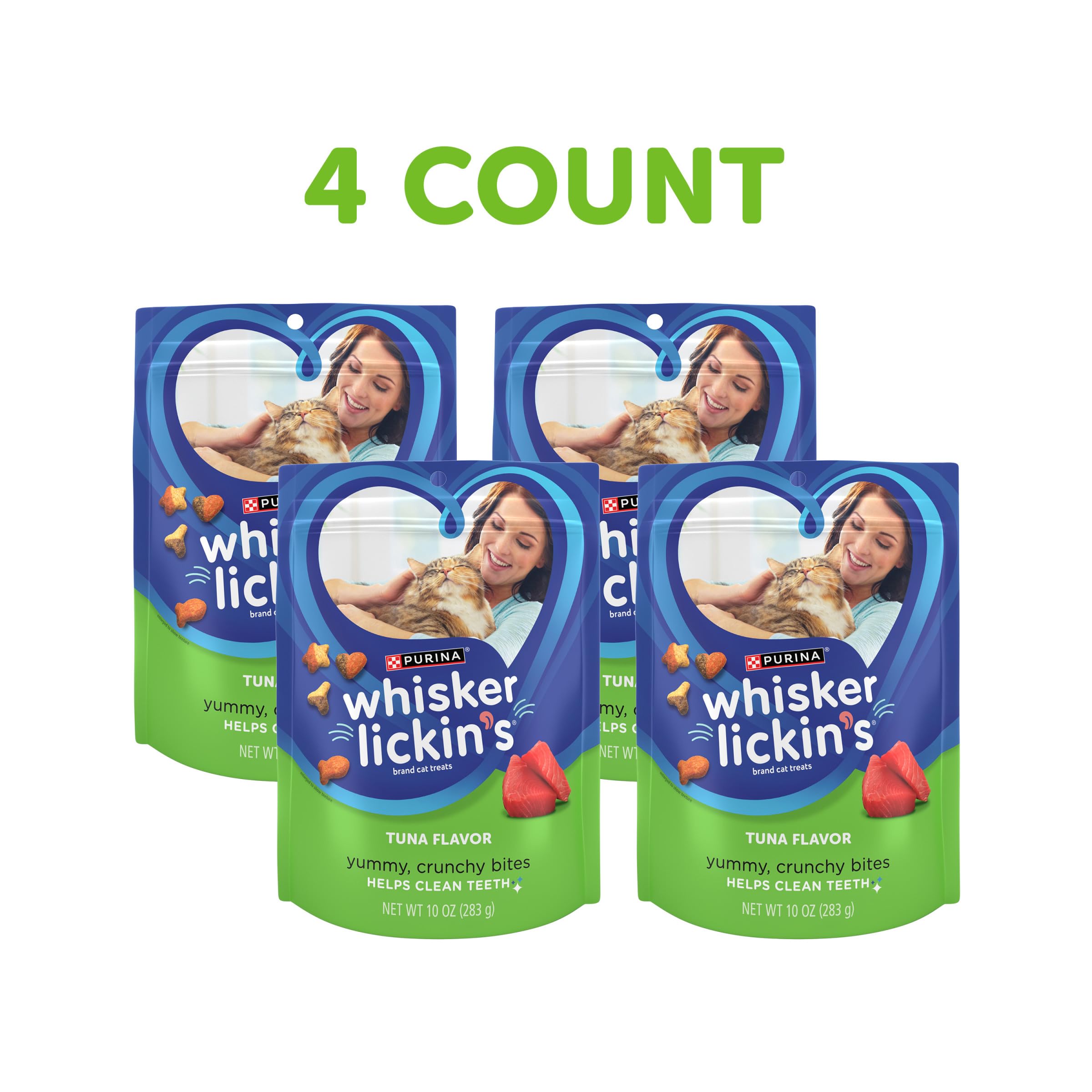 Purina Whisker Lickin's: textura crujiente para masticar diariamente.