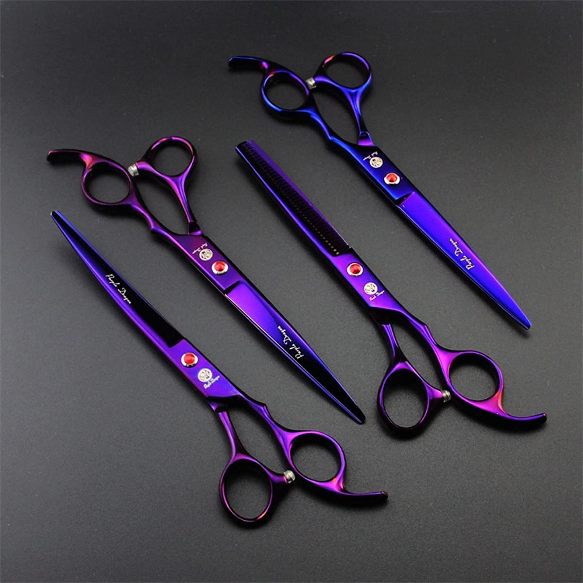 Purple Dragon tijeras curvas hacia abajo para contornos precisos