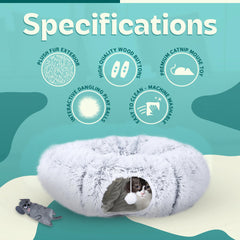 Purrific Pet tunel-gato-configurable, se adapta a tu sala.