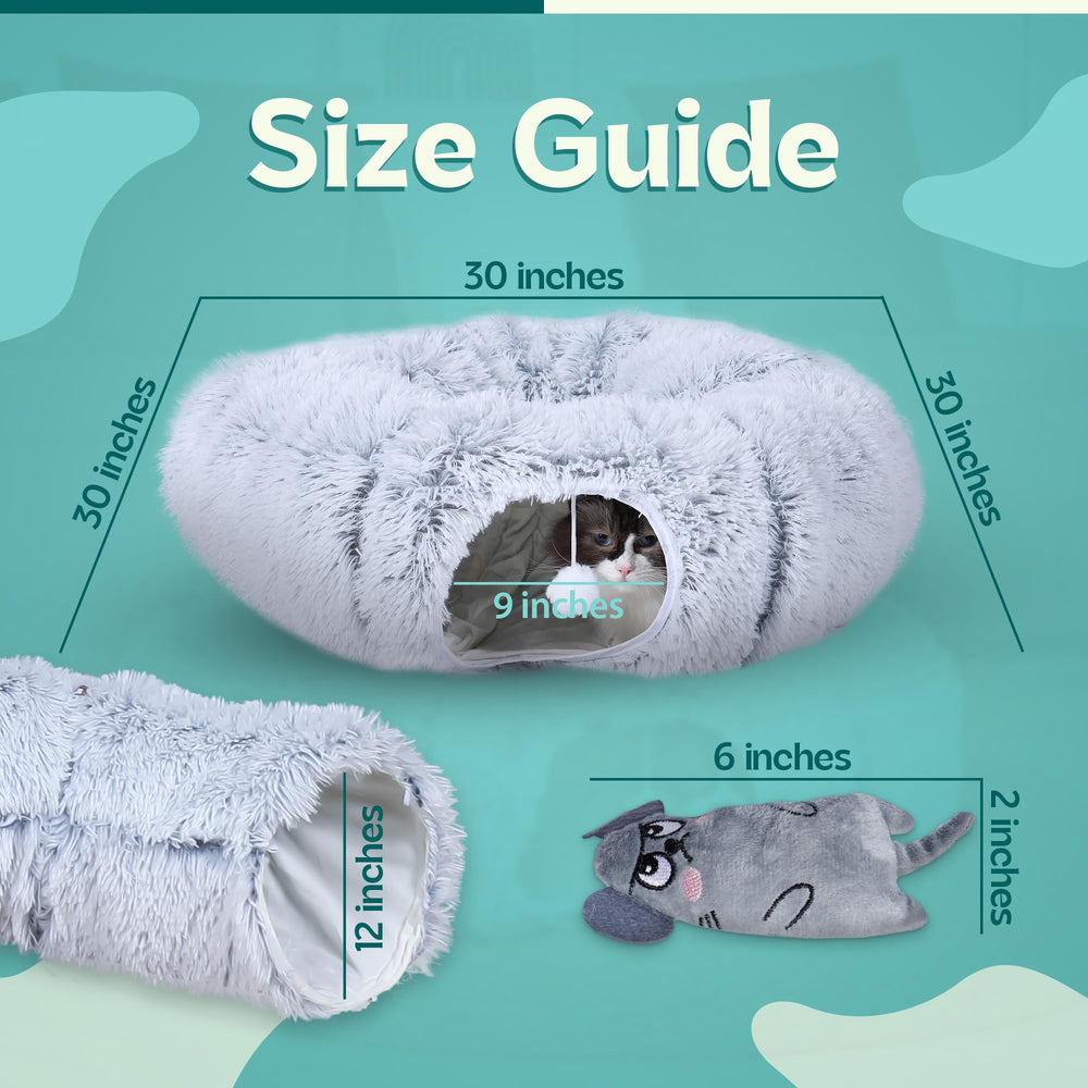 Purrific Pet tunel-gato-materiales-durables para juego prolongado.