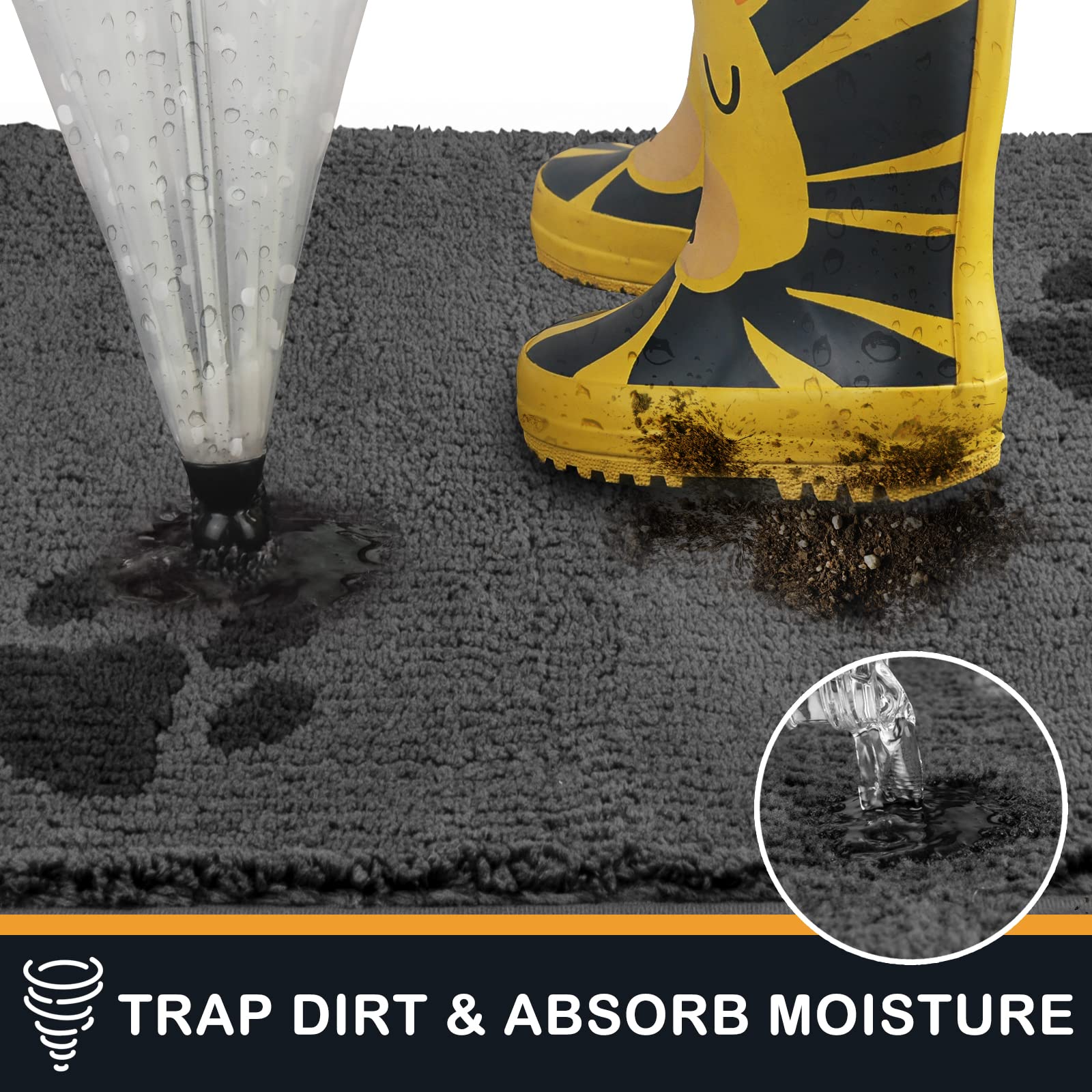 PURRUGS alfombra-microfibra-absorbente: absorbe agua y suciedad con eficacia.
